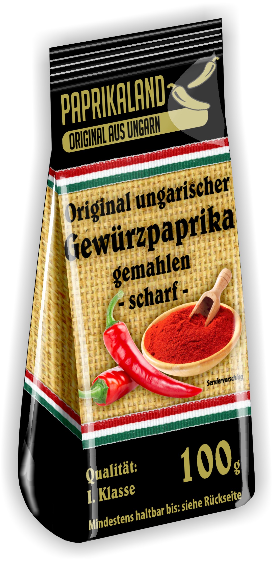 Gewürzpaprika csipös / Paprikapulver scharf aus Ungarn, ungarische