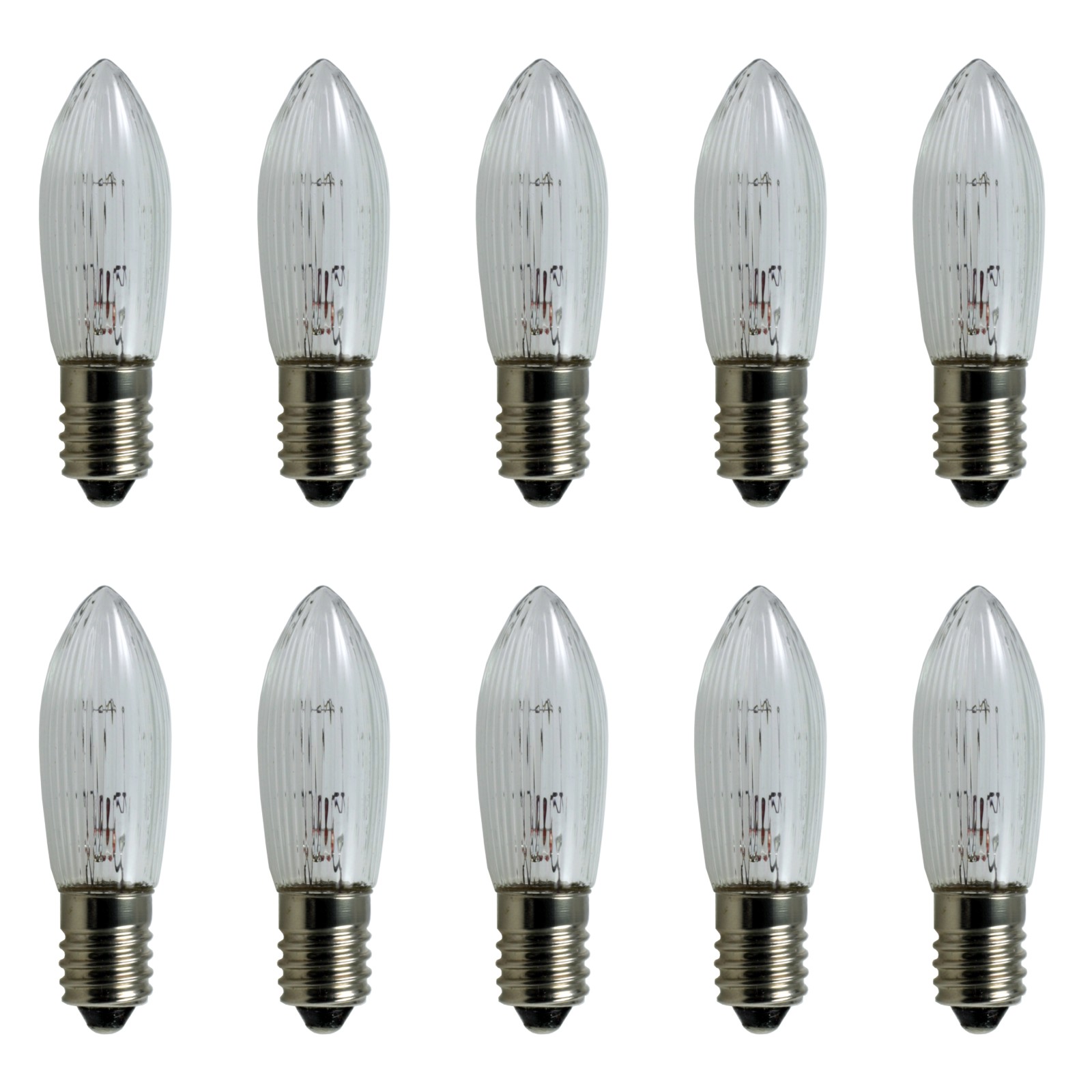 10 Stück 23 V 3 W E10 Kleinschaftkerze KSK Glühlampe für Schwibbogen